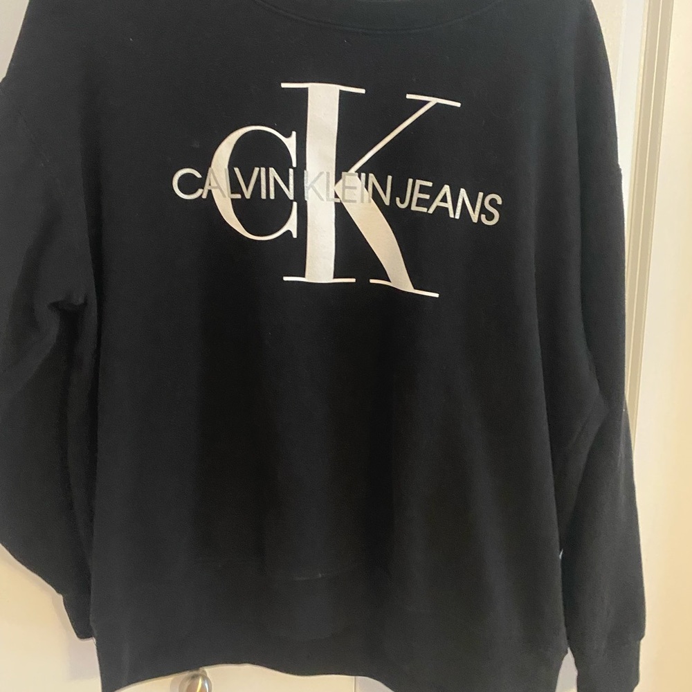 Calvin Klein Black and White Logo Sweatshirt